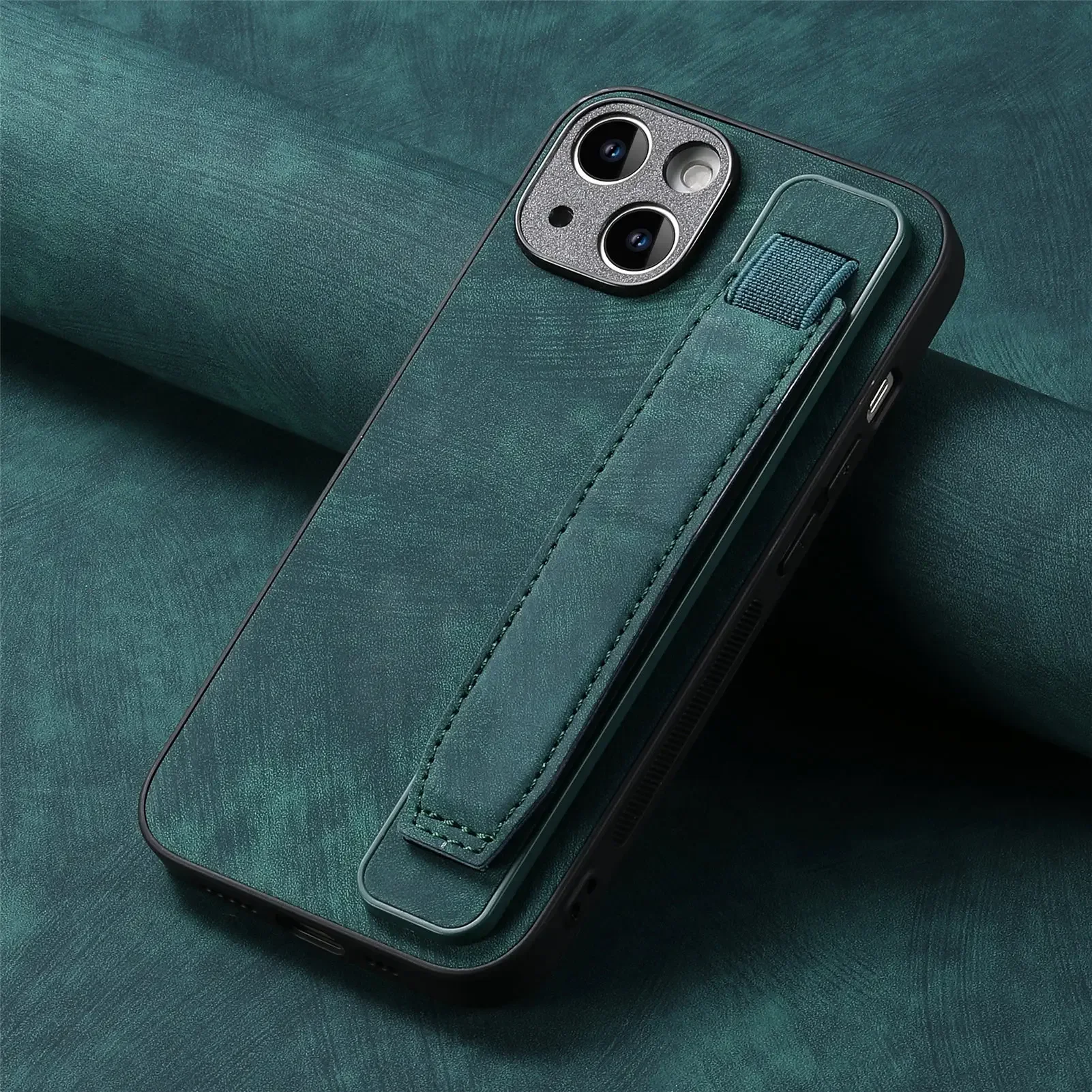 Wrist Strap Holder Case For Samsung Galaxy S24 S23 S22 S21 S20 FE Note 20 Ultra 10 S9 S8 Plus Leather Silicone Back Case Cover