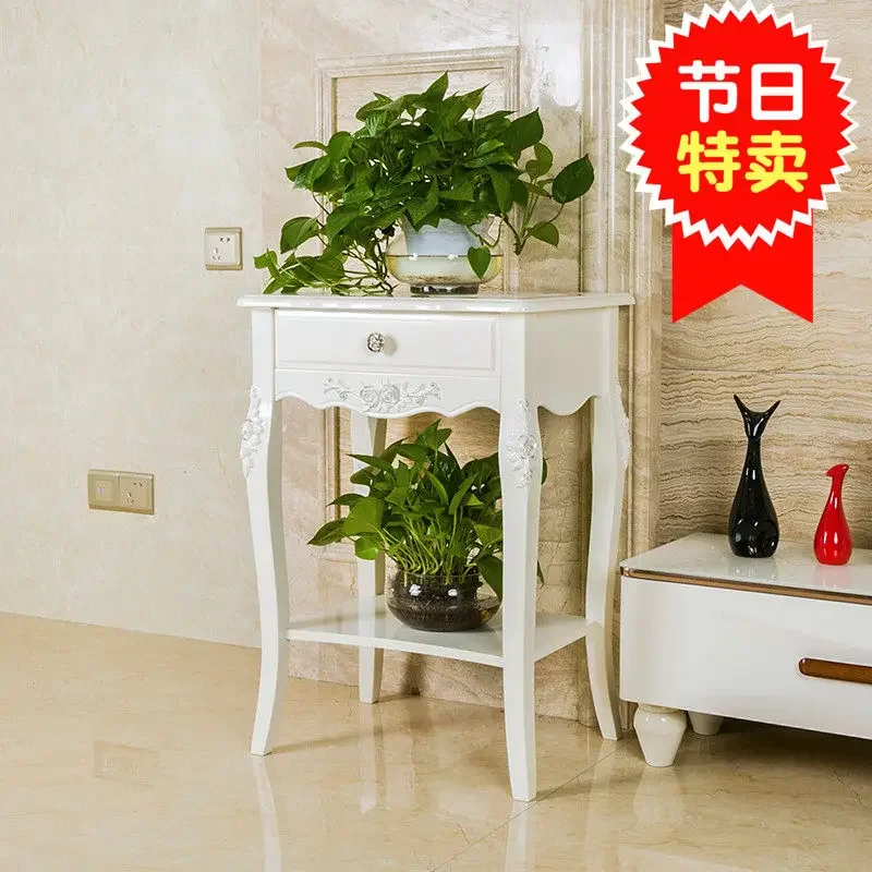 European-style small coffee table simple modern living room sofa side few solid wood drawers corner few small