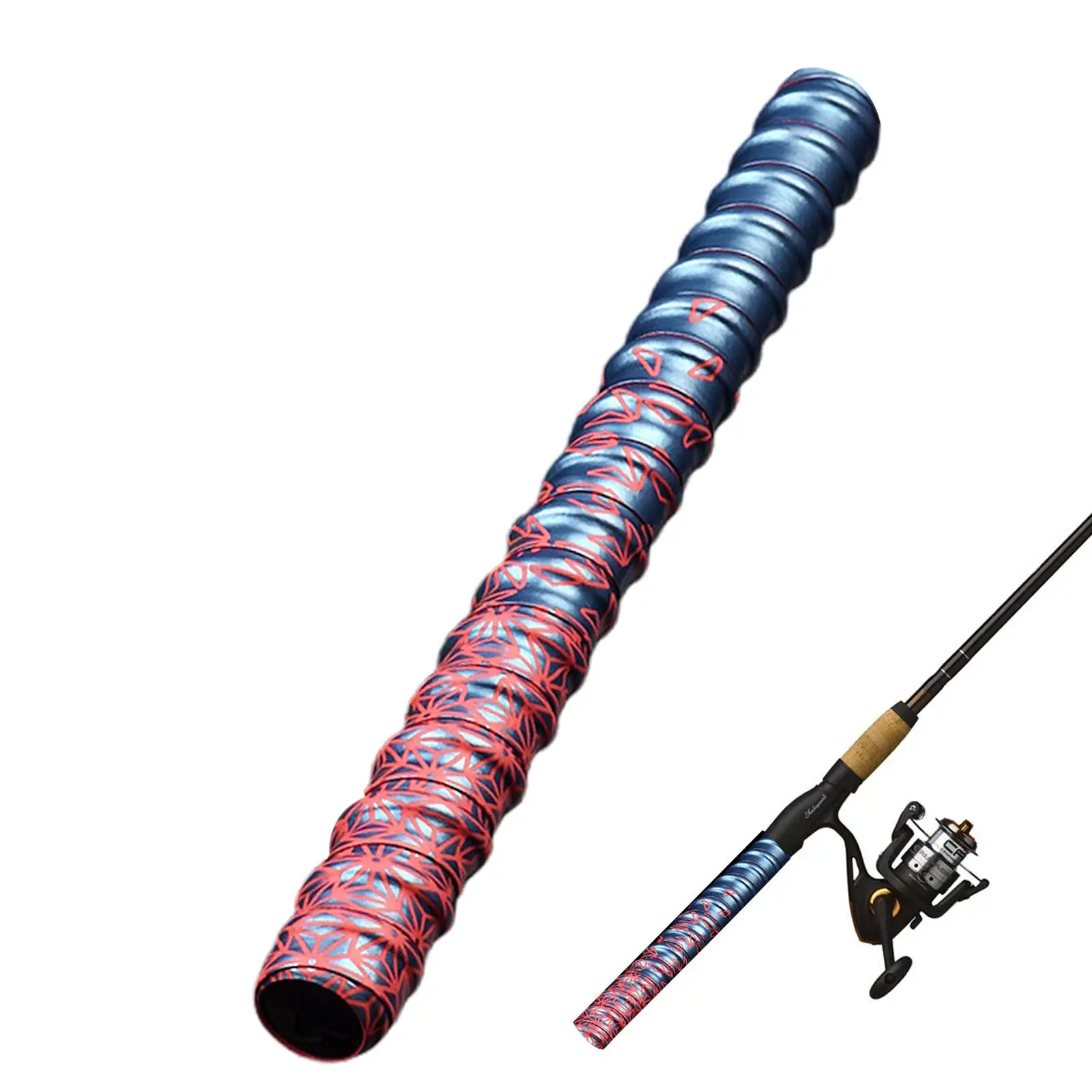 Fishing Rod Shrink Wrap Non-Slip Waterproof Gradient Wrap Fishing Grip Tape Handle Grip Bat Grip Tape Tennis Racket Grip Tape