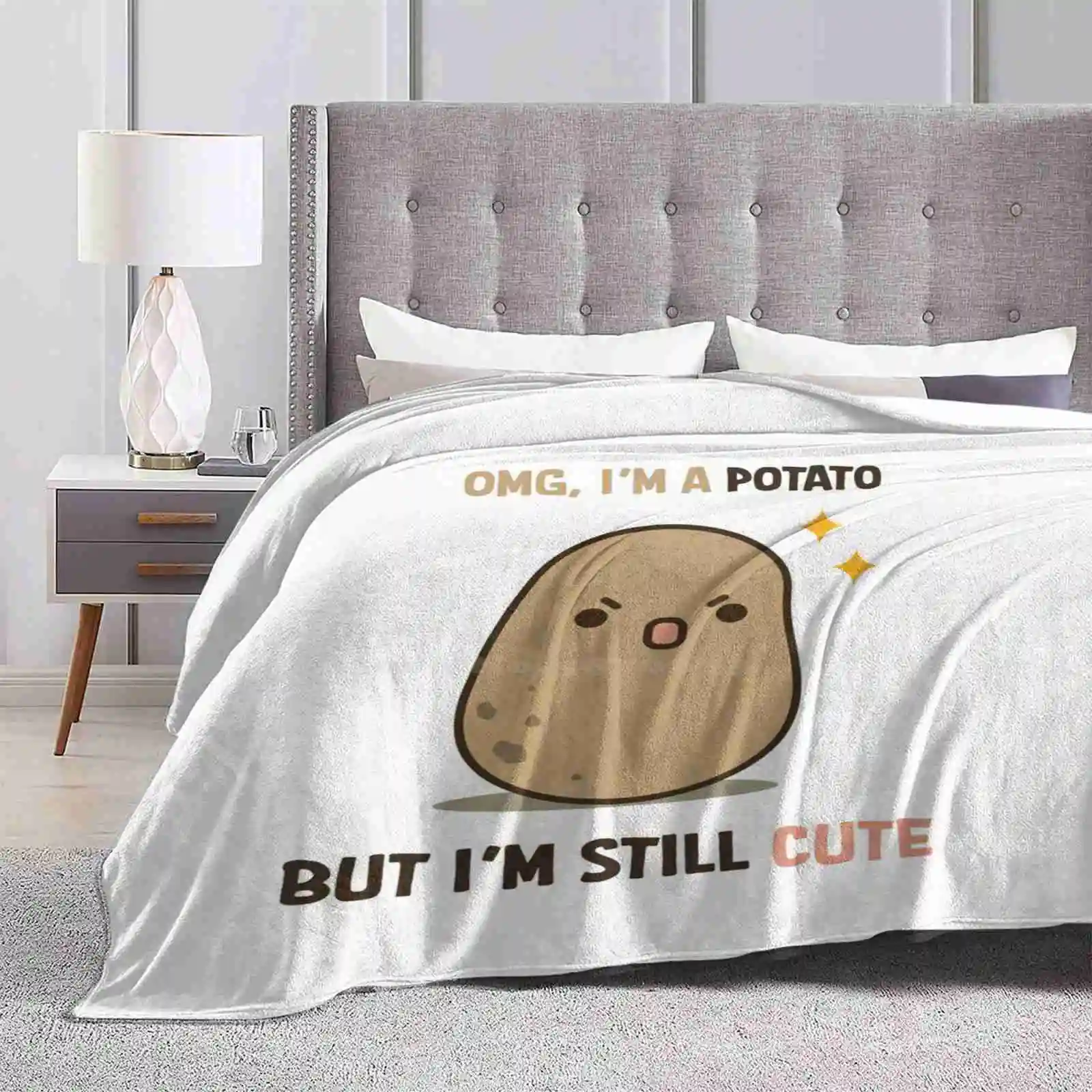 

Cute Potato Is Cute New Print Novelty Fashion Soft Warm Blanket Funny Potato Potato Meme Cute Potato Potatoes Lovely Cartoon