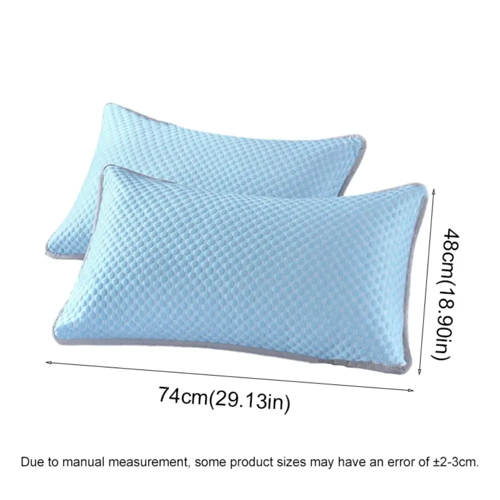2 Pcs Breathable Cool Ice Bean Pillowcase Washable Bump Design Summer Pillowcover Solid Color Skin-friendly Pillow Protecter