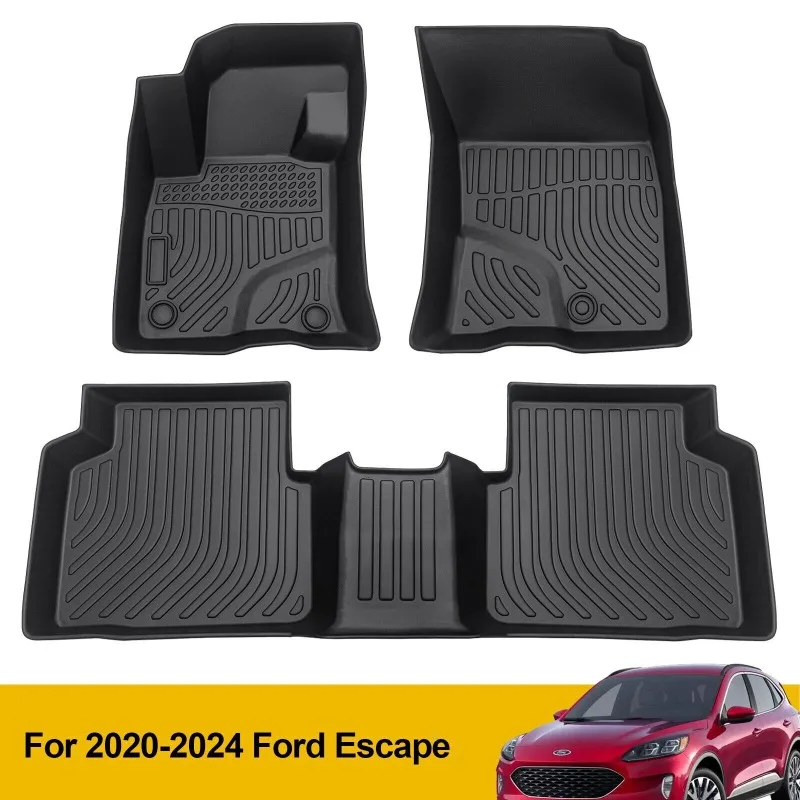 

Fit 2020 2021 2022 2023 2024 Ford Escape All-Weather TPE Rubber Floor Mats Liner United States