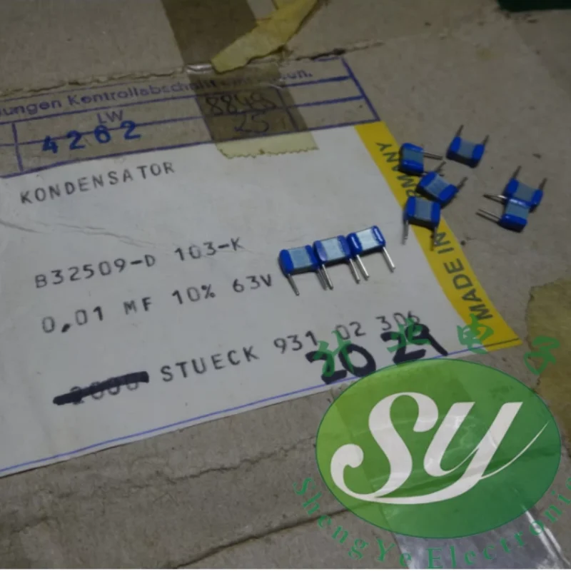 Brand new original German SIEMENS 0.01uf/63v 10nf 103 pin distance 5mm copper pin