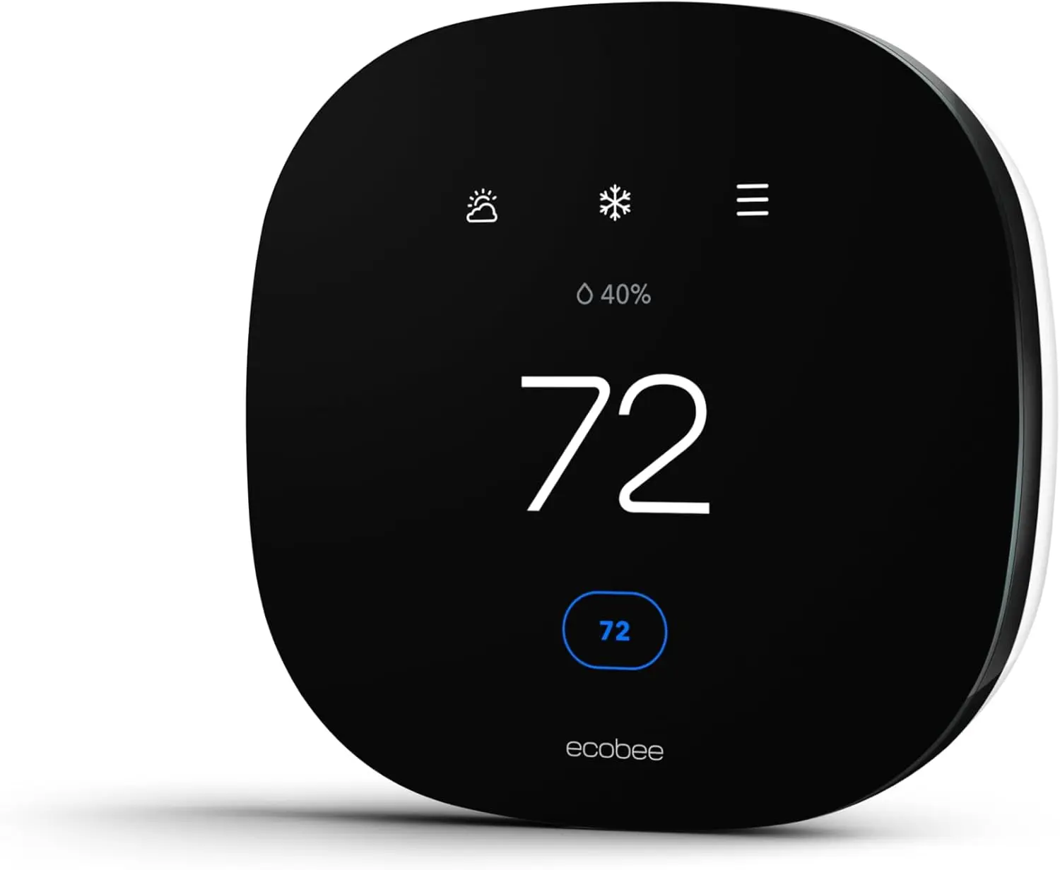 Programmable Wifi Thermostat - Works with Siri, Alexa, Google Assistant - Energy Star Certified - DIY Install, Black