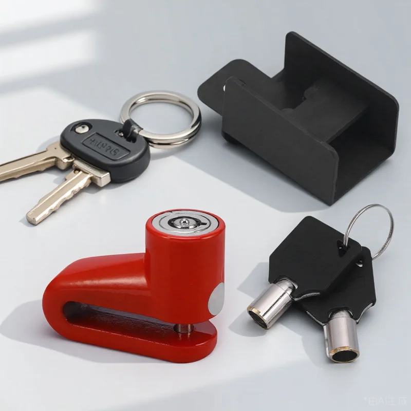 

Disc Brake Lock for Motorcycle Red Heavy Duty Anti Theft Security Lock Universal Fit for Scooter Bike Motorbike