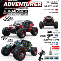 SCY 16106/Pro 4WD Remote Control Car With LED 1:16 Off Road 4x4 RC 38/70KM/H High Speed Buggy Truck Super Desert Racing Adults