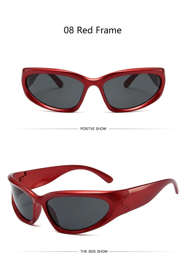Y2k neue Punk Sport Sonnenbrille für Männer Frauen Luxusmarke Designer Sonnenbrille Herrenmode Vintage Sonnenbrillen UV400 Brille Brillen – Detail 32