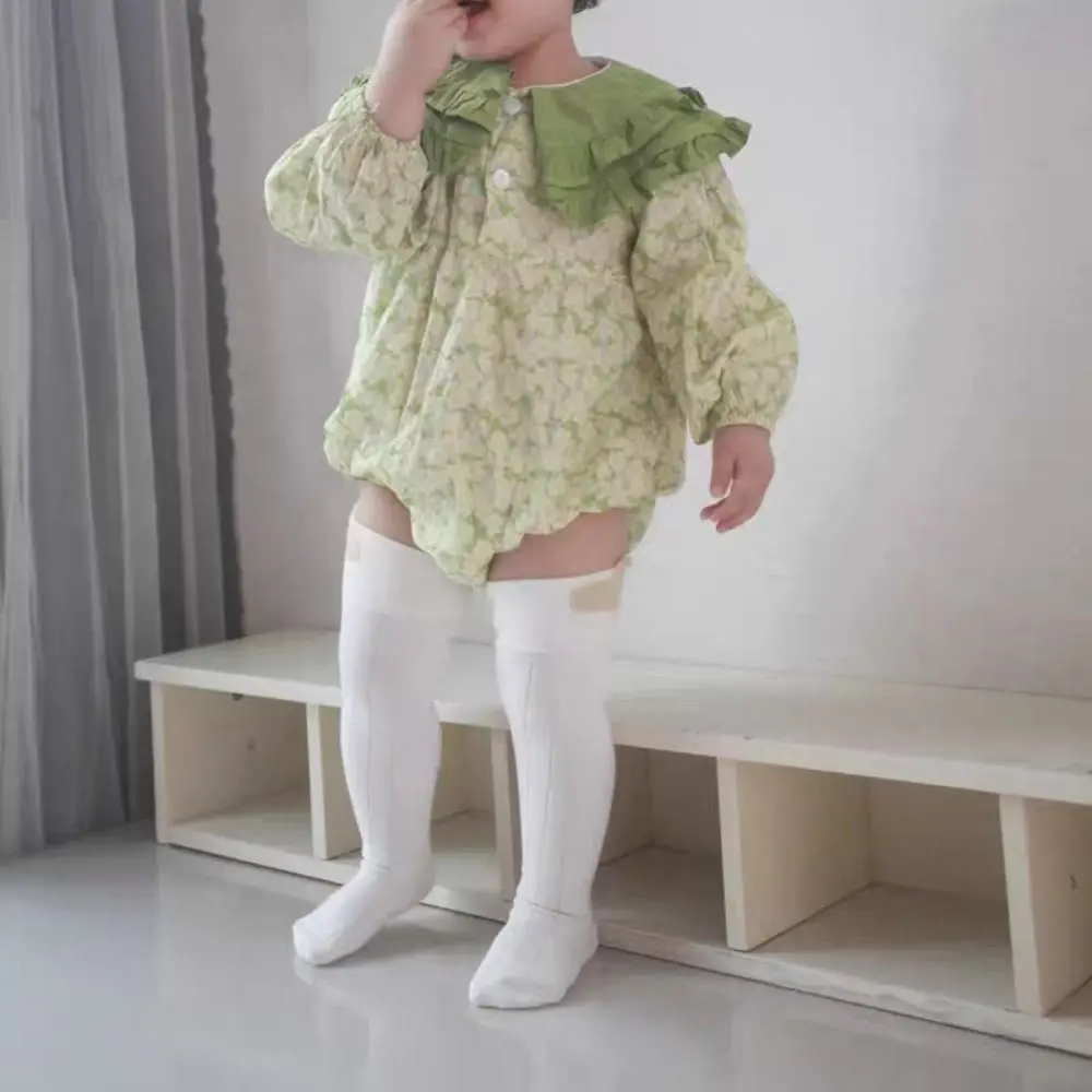 3Pairs Cute Long Tube Calf Socks Baby Stripe Cute Animals Infant Cotton Stockings Toddle Cotton Cartoon Above Knee Socks Kids