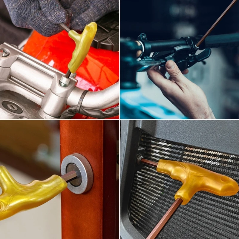 Llave Allen en forma T, destornillador hexalobe, métrica, herramienta reparación del hogar cabeza plana, envío directo