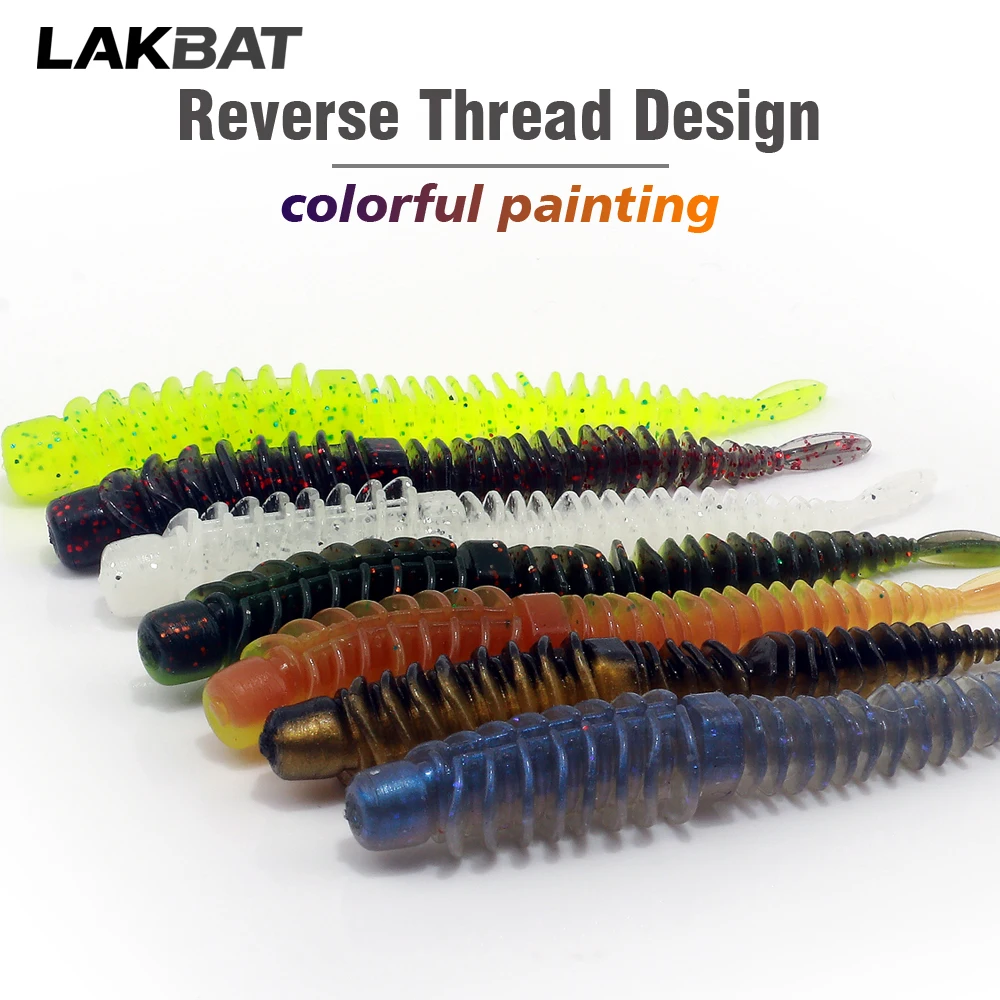 10 Stück Weiche Köder 6,5cm 7,5cm 8,5cm TPE Wurmköder mit Fischgeschmack Swimbait Crankbait Jig-Haken Karpfenangel-Zubehör Pesca-Ausrüstung – Detail 3