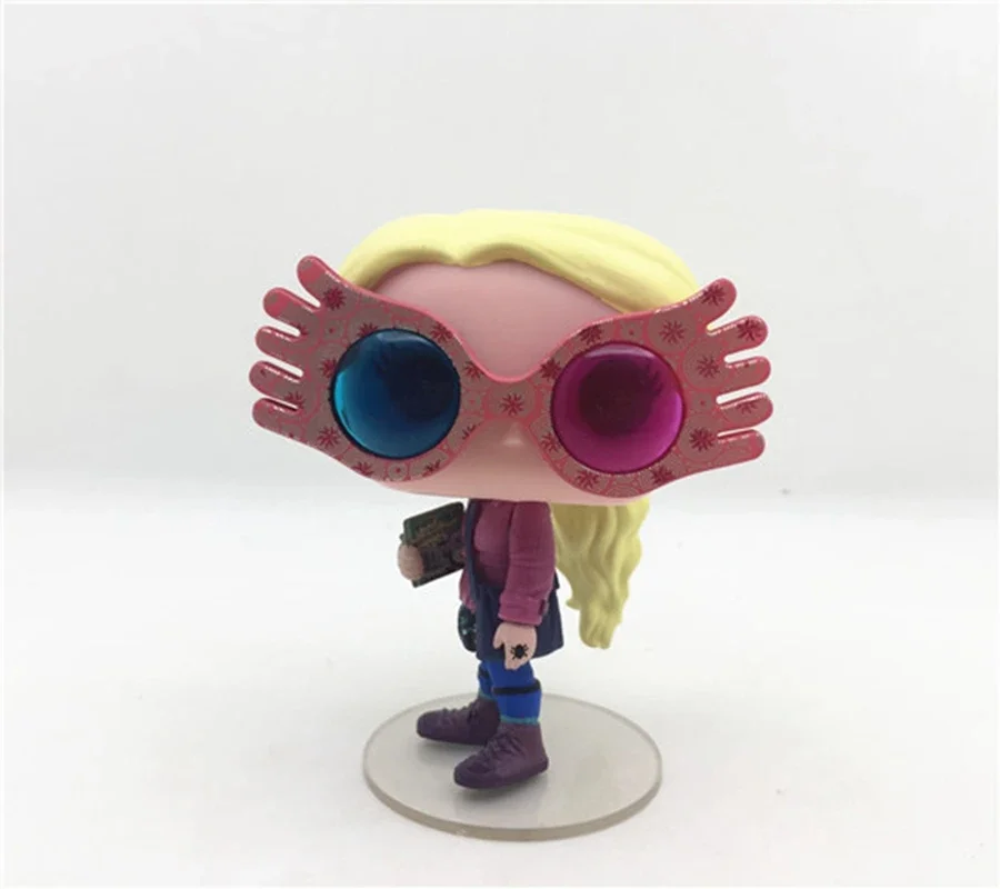 Pop Movie Harri Character Luna Lovegood with Glasses 10cm Vinyl Doll Action Figure Collection Model Toys with Retail Box