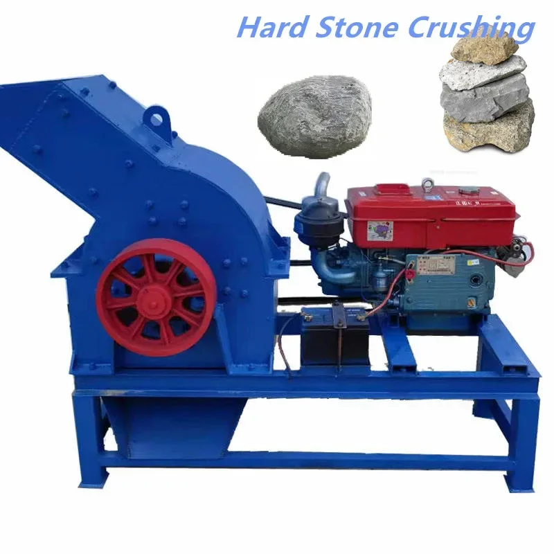 

Small Size Stone Soil Hammer Crusher Hammer Mill Crusher Machine for Gold Mining Mobile Stone Crusher with Diesel Engine 8HP