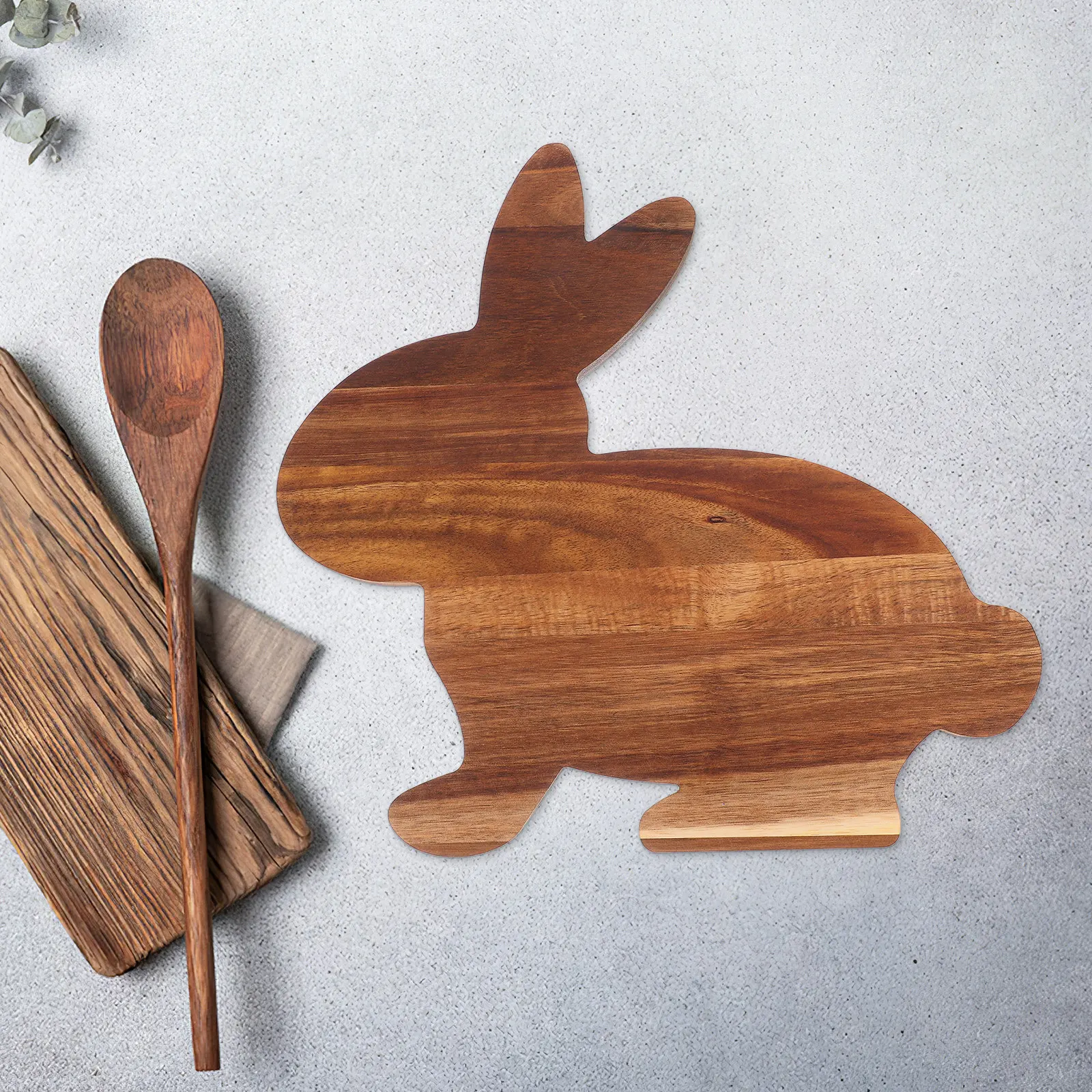 Wooden Rabbit Shaped Cutting Board for Chopping Serving Decoration Vegetable Fruit Cheese Bread Charcuterie Platter Kitchen Tray