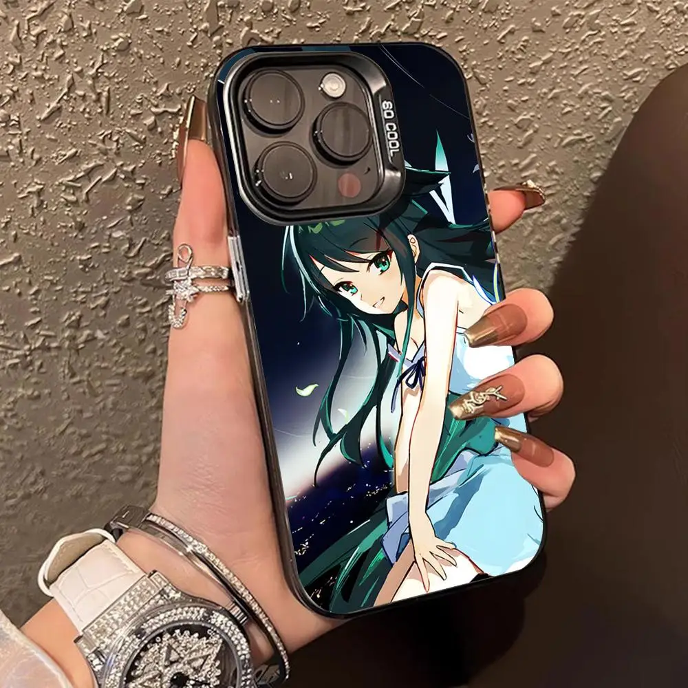 Saya no Uta حافظة هاتف محمول لهاتف آيفون 17 16 15 14 13 12 11 X XR XS 8 7 Pro Max Plus غطاء ملون شفاف للهواتف المحمولة