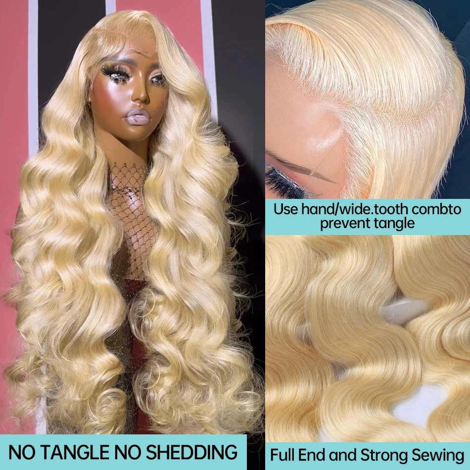 613 Blonde Wig Body Wave 13x4 13x6 Lace Front Human Hair Wigs For Black Women HD Transparent Glueless Brazilian Lace Frontal Wig