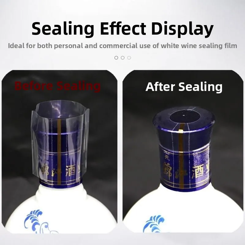 Wine Specialty Heat Shrink Film Bottle Sealing Wrap Alcohol Beverage Packaging Solution Suitable for Wine Bottles