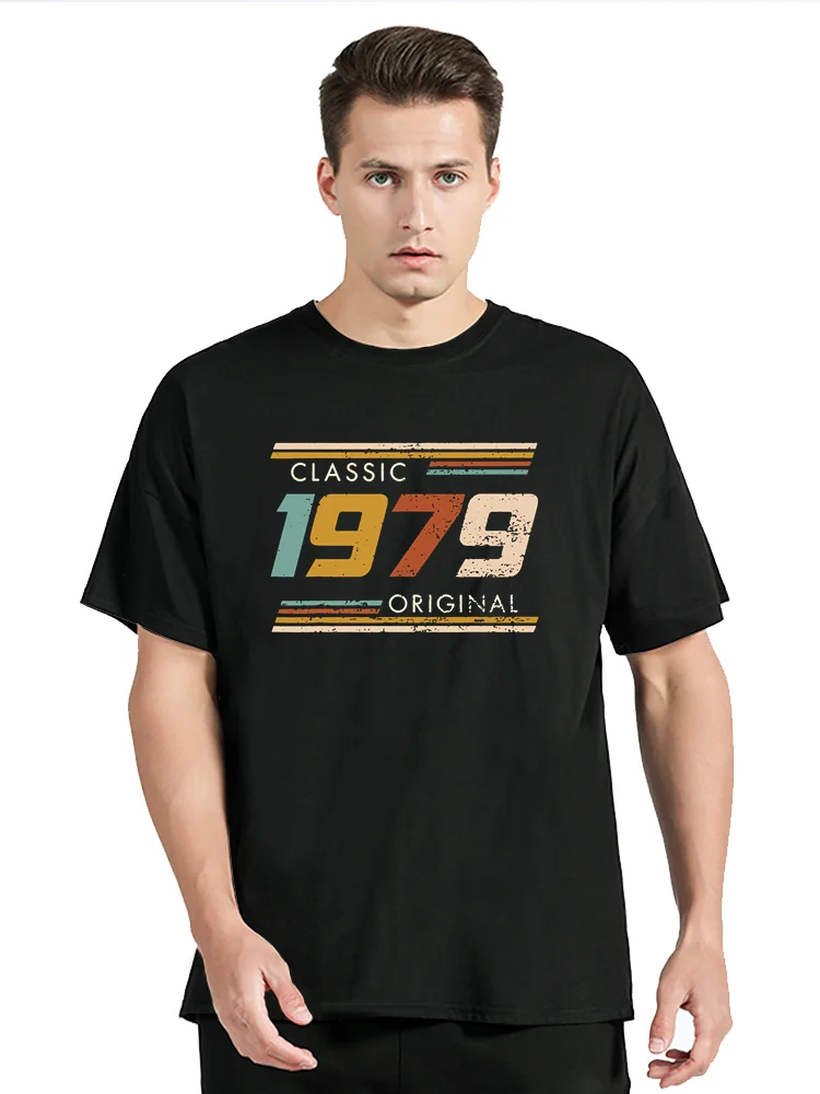 Funny 1979 Original Vintage T Shirt Summer Graphic Cotton tshirt Streetwear Short Sleeve Birthday Gifts T-shirt Men Clothing