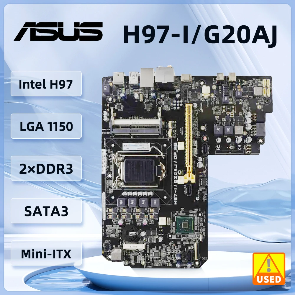 

ASUS H97-I/G20AJ/DP_MB Motherboard LGA 1150 DDR3 RAM SATA2 Intel H97 support Core i3-4150 i3-4170 i3-4360 i5-4670 i7-4770S cpu