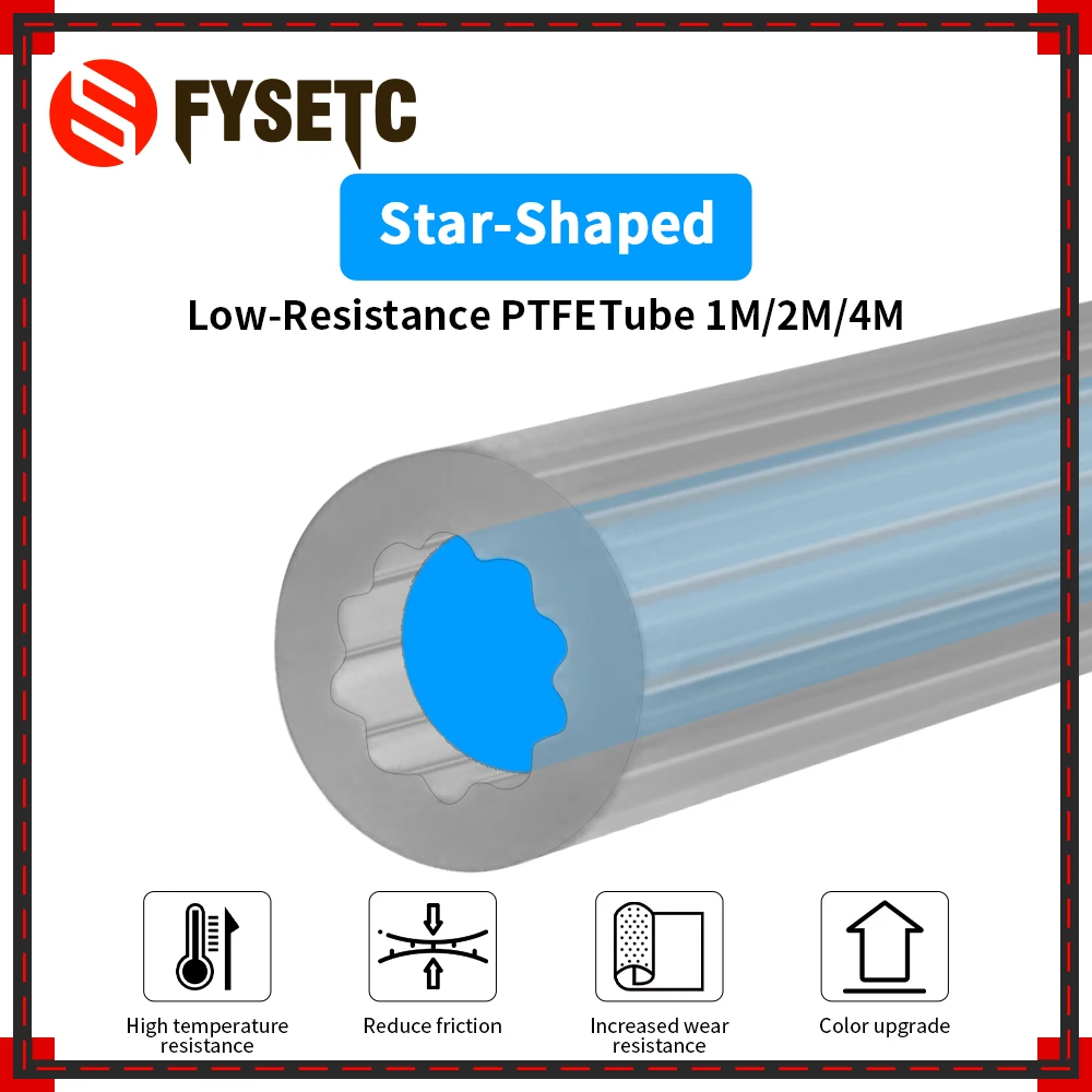 

Low-Resistance PTFE Tube High Temperature Resistance And Innovative Design Different Colors For 3D Printer Parts