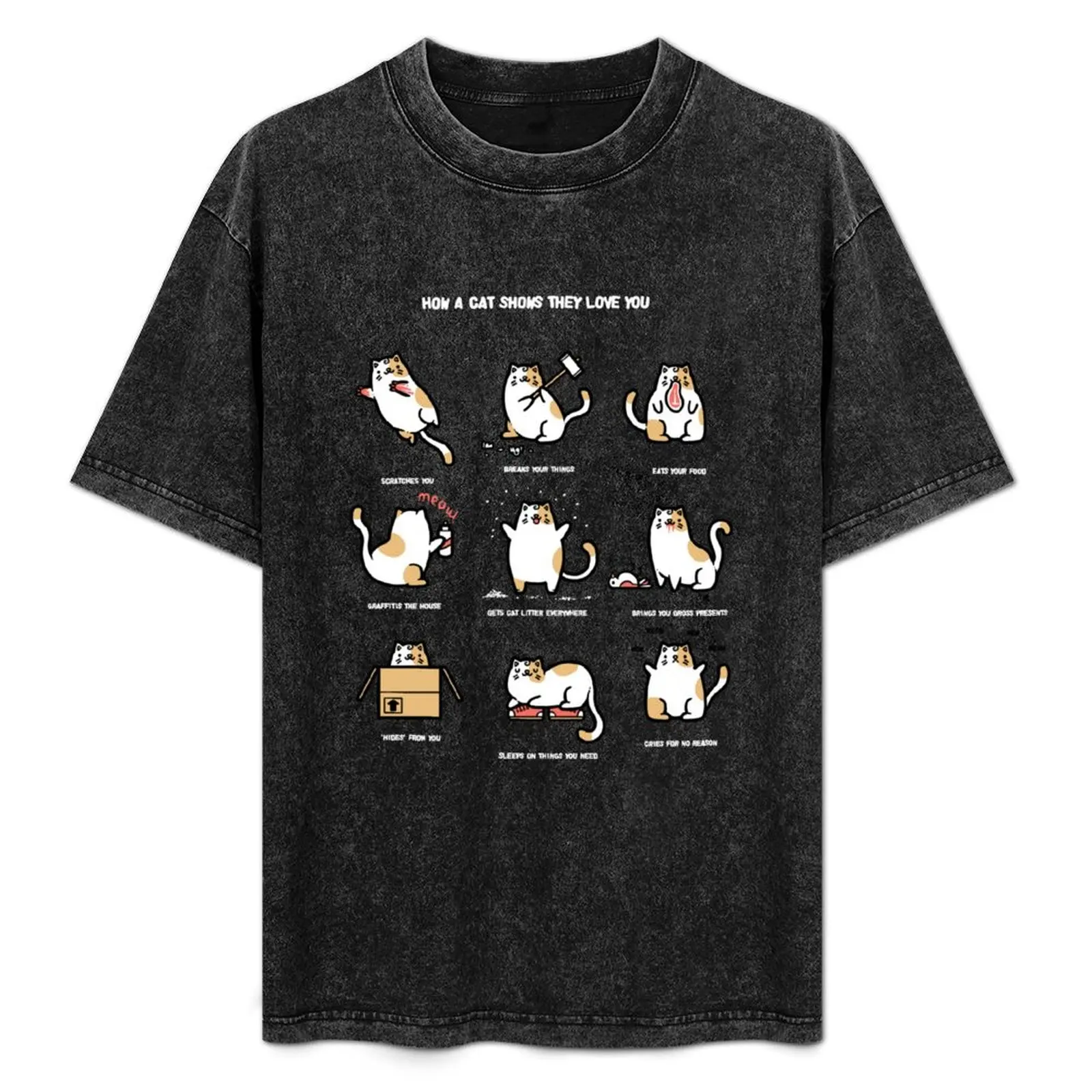 

Cat love T-Shirt Casual Daily Wear Short Sleeve Top