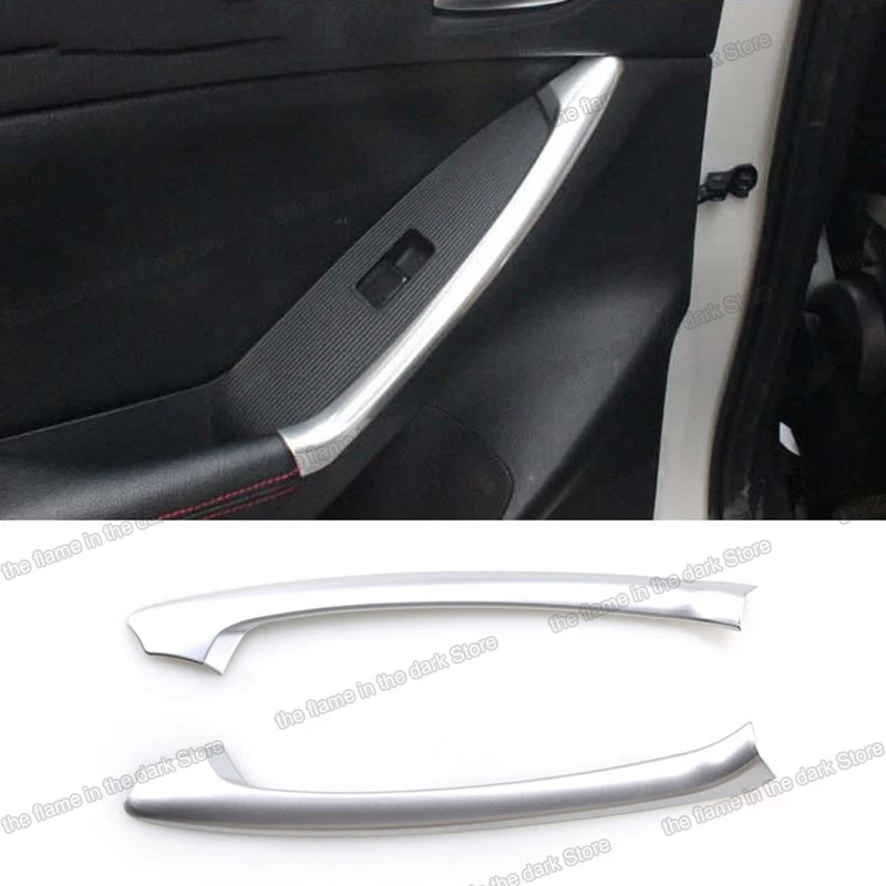 

matt silver abs car door amrest trims decoration chrome for mazda cx-5 2012 2013 2014 2015 2016 cx5 accessories ke interior