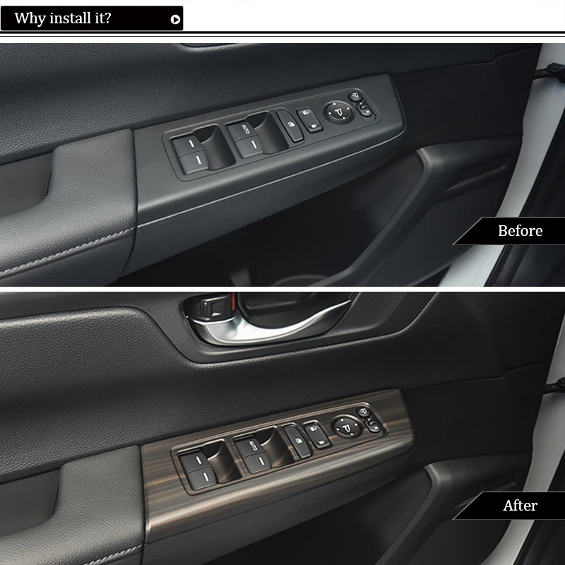 ABS Peach Wood-Style Interior Trim Accessories for Honda CR-V 2023–2024 description 2