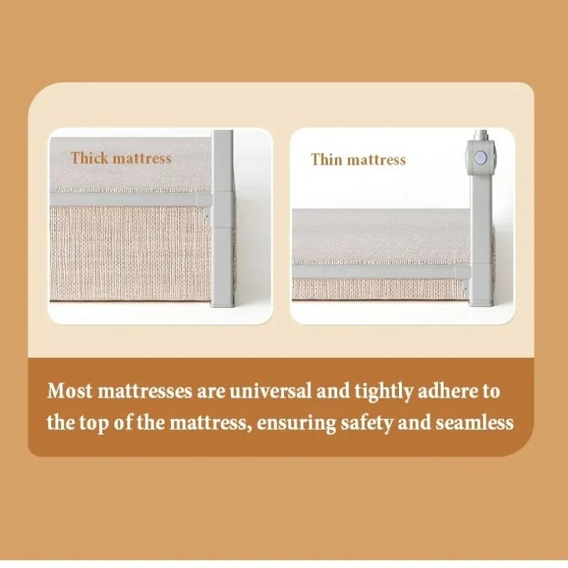 حاجز سرير IMBABY للأطفال الصغار مقاس 59 بوصة، قضبان سرير طويلة جدًا قابلة للطي وقابلة للتنفس للأطفال الصغار مع قاعدة على شكل حرف L، رمادي #4