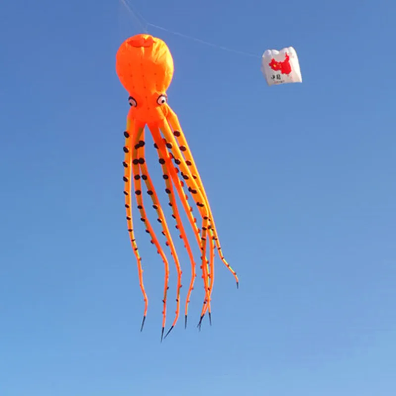 free shipping 26m big octopus kite pendant pipas voadoras coloridas drachen fliegen kinder new kites giant kite gel blaster fun