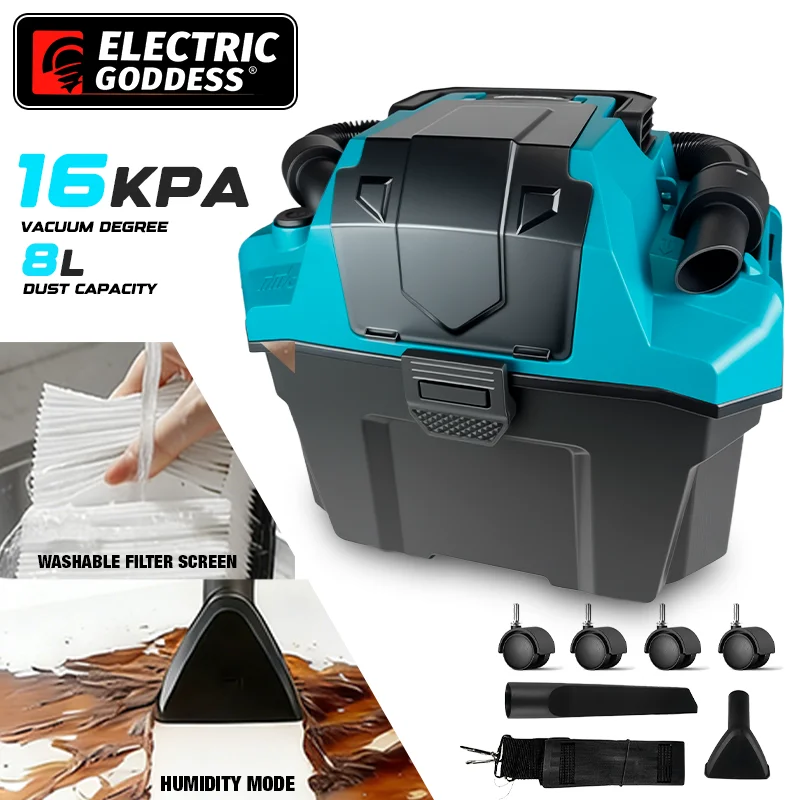 

Electric Goddess 16KPA Brushless Electric Vacuum Cleaner Handheld Vacuuming Carpet Car Pet Hair For Makita 18V Battery Pin