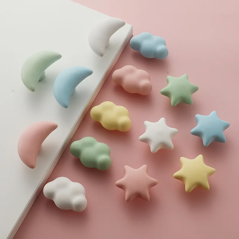 Colorful Cloud Handle Modern Luxury Door Knob for Wooden Door Single Hole