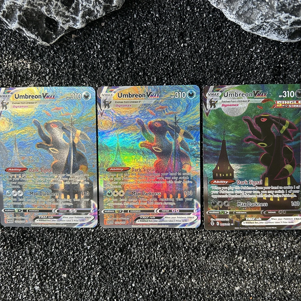 Diy PTCG Hochwertige Sammelkarten Umbreon Vmax Flash Card Diy Self Made Classic Game Anime Collection Card Geschenkspielzeug