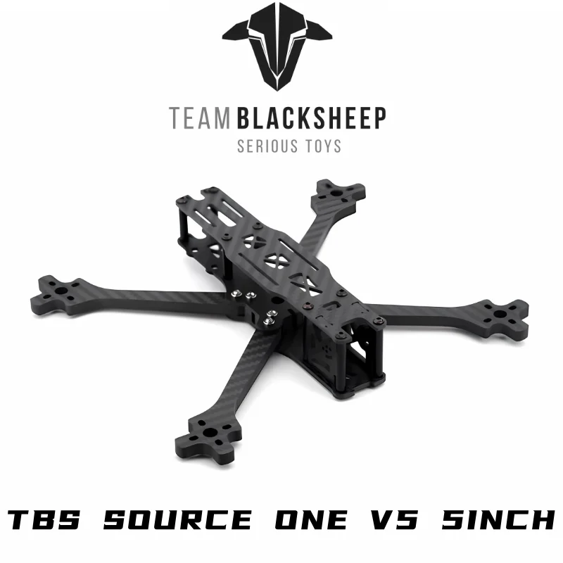 TBS Source One V5 5inch FPV Frame Kits Wide-stance X Carbon Fiber for RC FPV Freestyle Drone