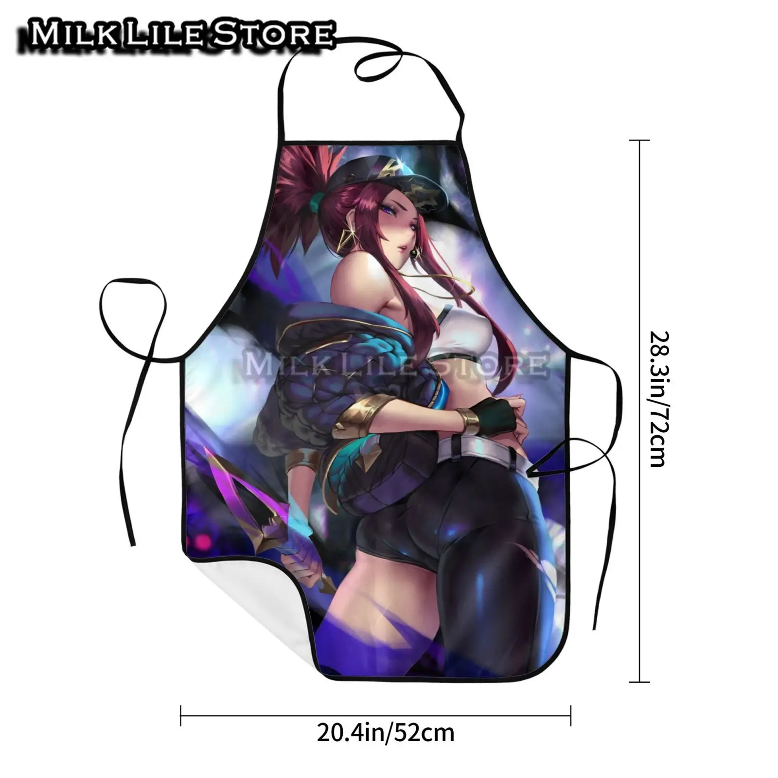 New Fun Apron Game League of Legends Akari Kitchen Apron Dinner Party Cooking Apron Adult Baking Accessories