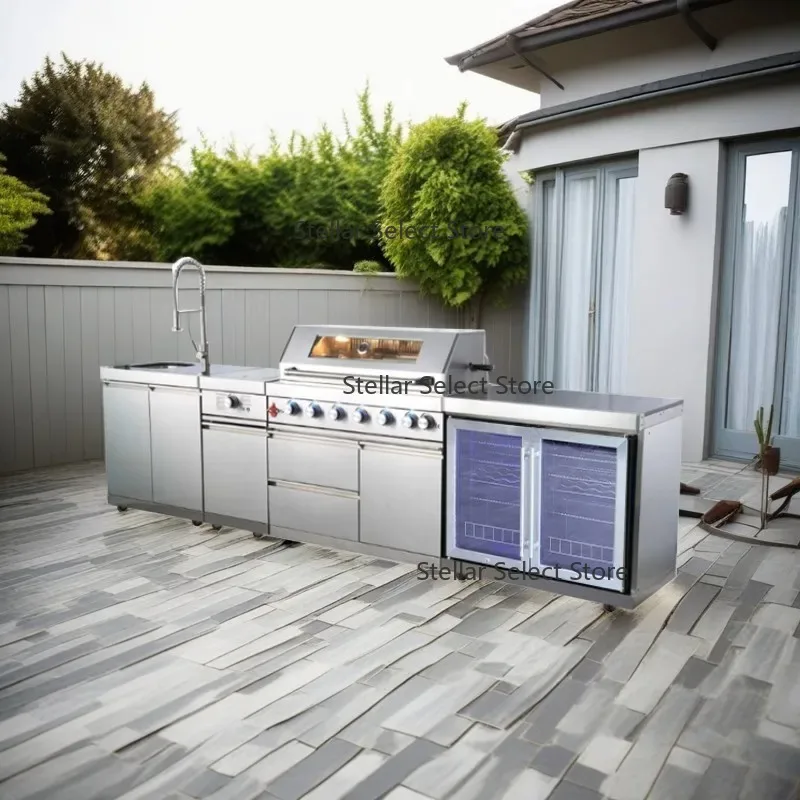 Outdoor Kitchen Sink Cabinet Kit withBBQ Grill Island Premium Style Manufactured Professional Cabinets Company