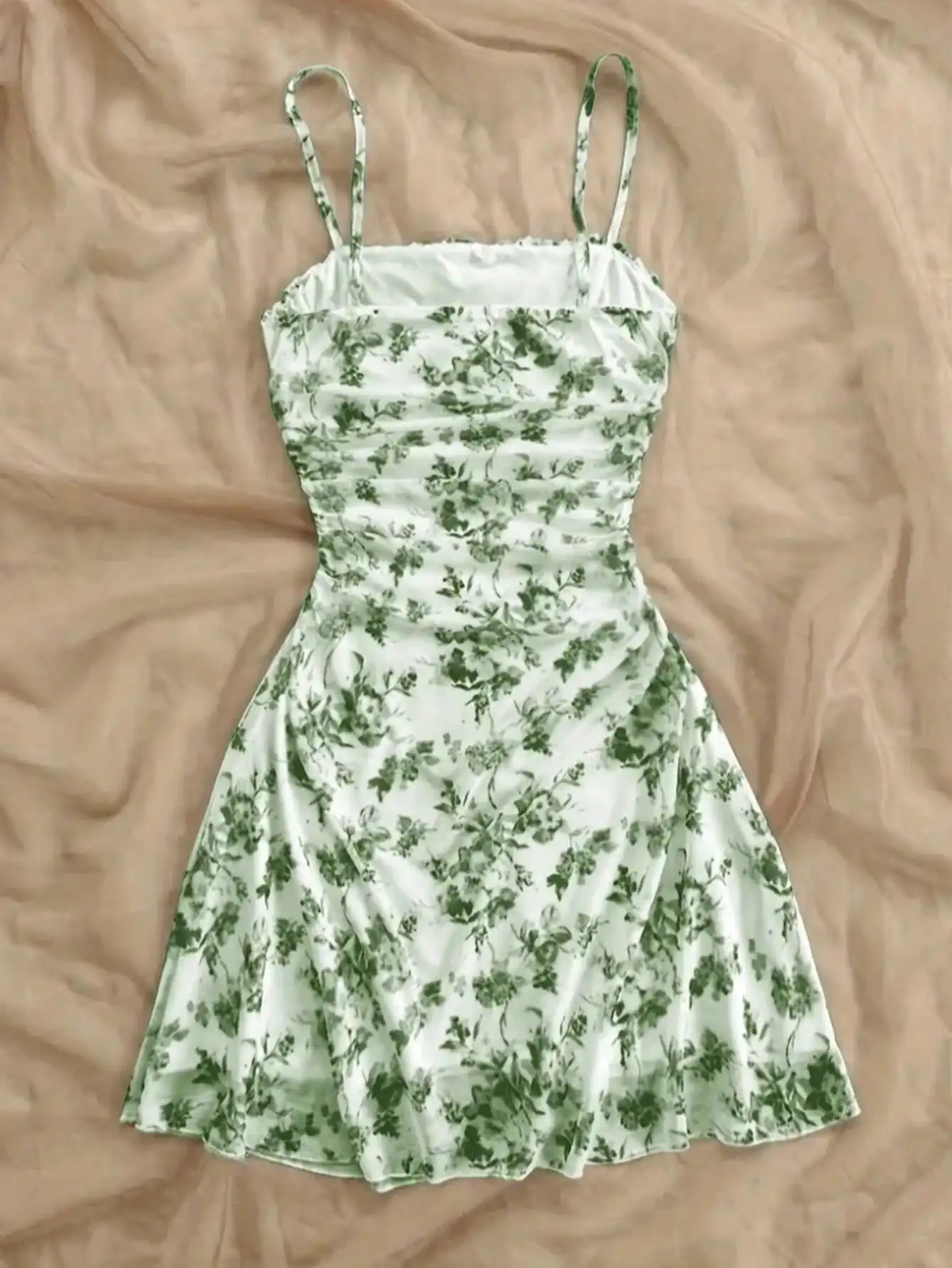 2026 Damen Sommerkleid Jugendliches Neues Blumenprint-Neckholder-Kleid Modisch und Elegant Ganzjahres-Kinderkleid – Detail 3
