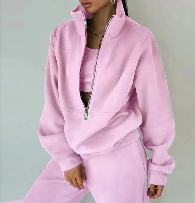 

Модный комплект флисовой толстовки на молнии, спортивная женская одежда, трансграничная юбка из полиэфирного волокна, ансамбль