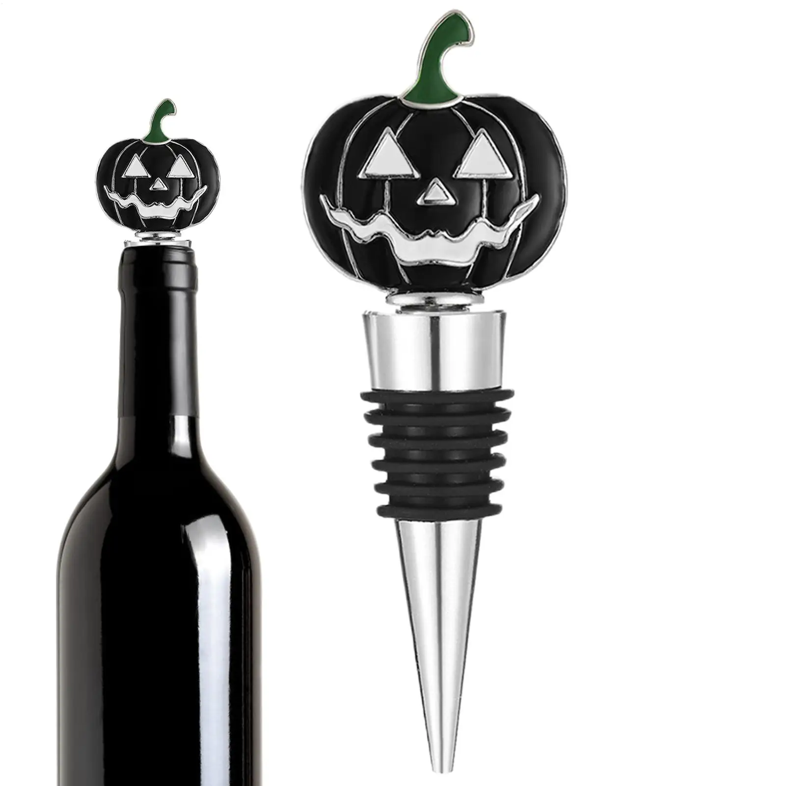 

Wine and Beverage Bottle Caps Leak Proof Champagne Bottles Sealer Stoppers Wine Alloy Stopper Reusable Halloween Decorations