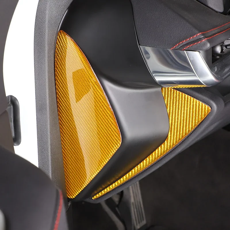 For Chevrolet Corvette C8 Stingray Z51 Z06 2020-2023 Soft Carbon Fiber Car Car Door Anti-Collision Cushioning Pad Trim Stickers