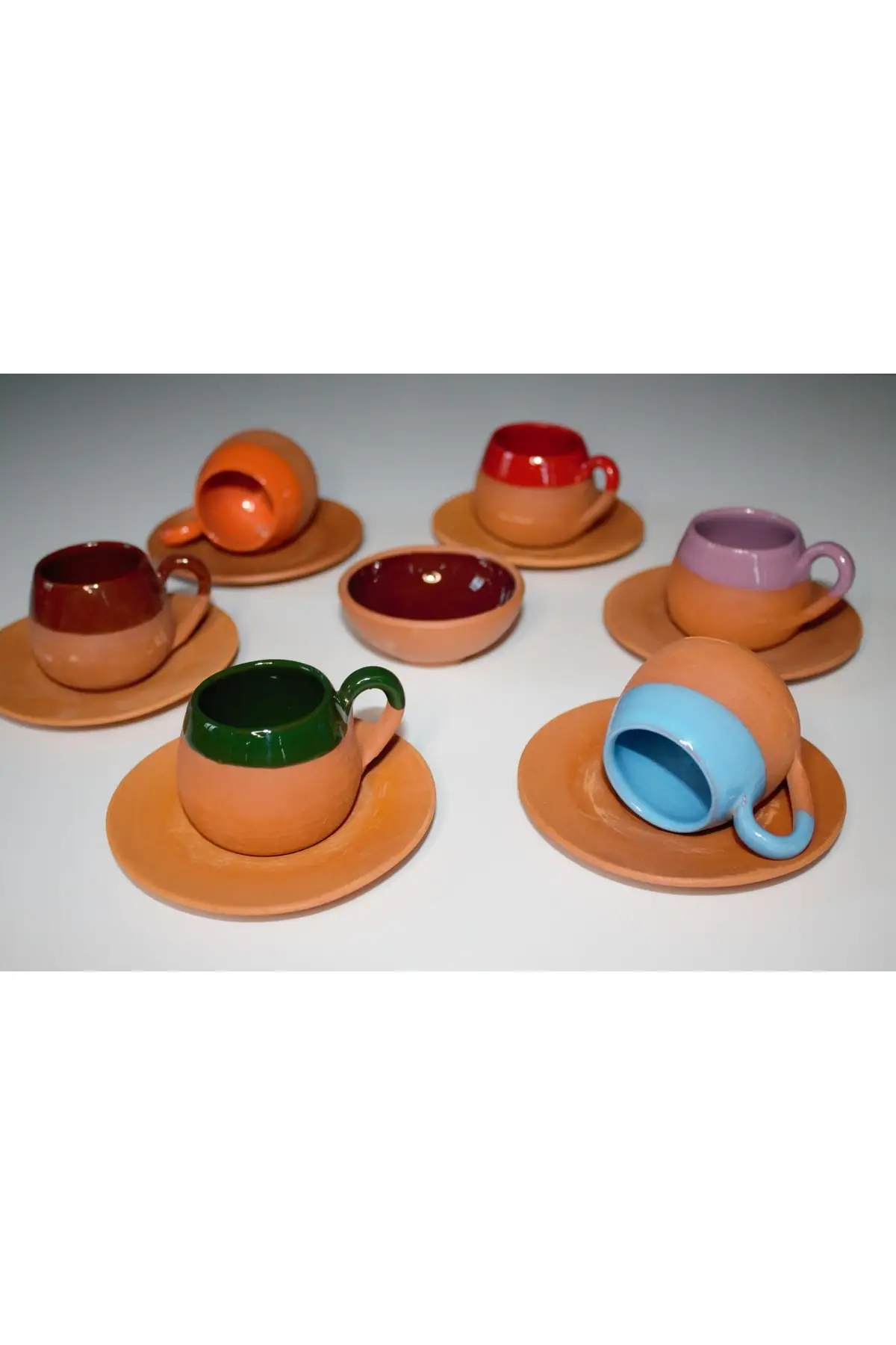 DOLBOVI Yörem pottery soil 6 coffee cup cup set with coffee cup set