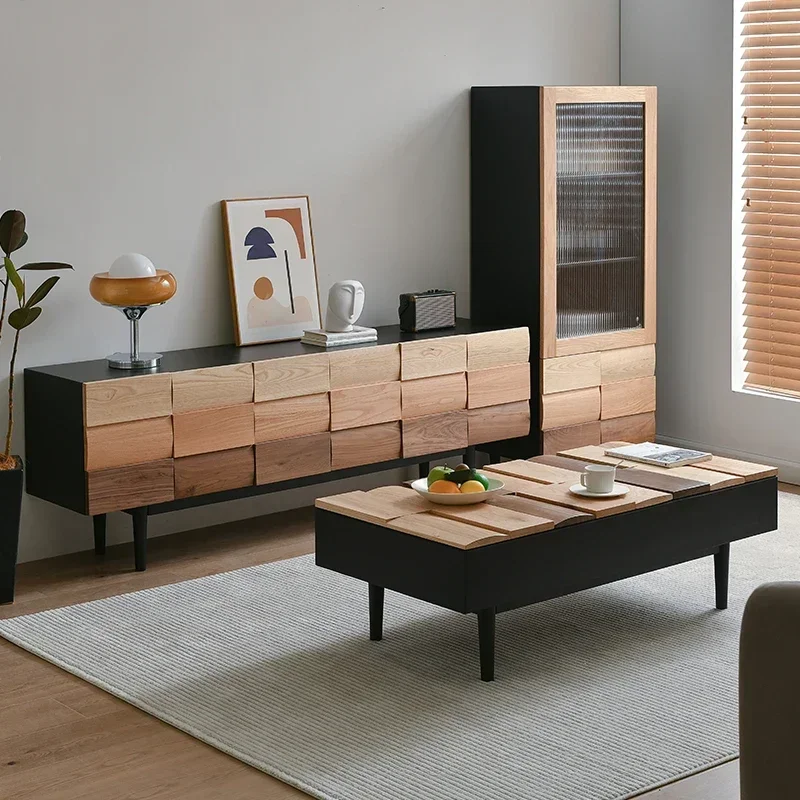 cabinet decoration Modern living room furniture luxury TV cabinet with drawers solid wood storage cabinet floor standing dining
