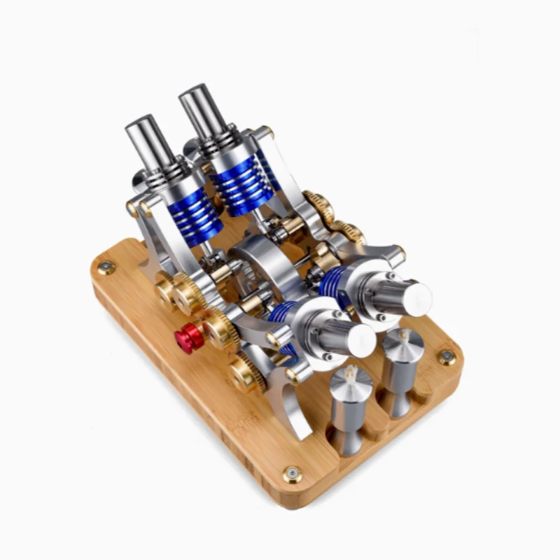 Coaxial gear Stirling engine, Beta Alpha alloy precision piston, metal high-precision Stirling engine, generator can be started