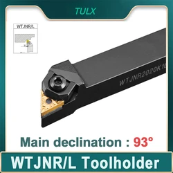 TULX 1pc WTJNR2020K16 WTJNR 1616H16 WTJNR2525M16 External Triangul Turning Tool Holder TNMG Carbide Inserts Lathe Cutting Tools