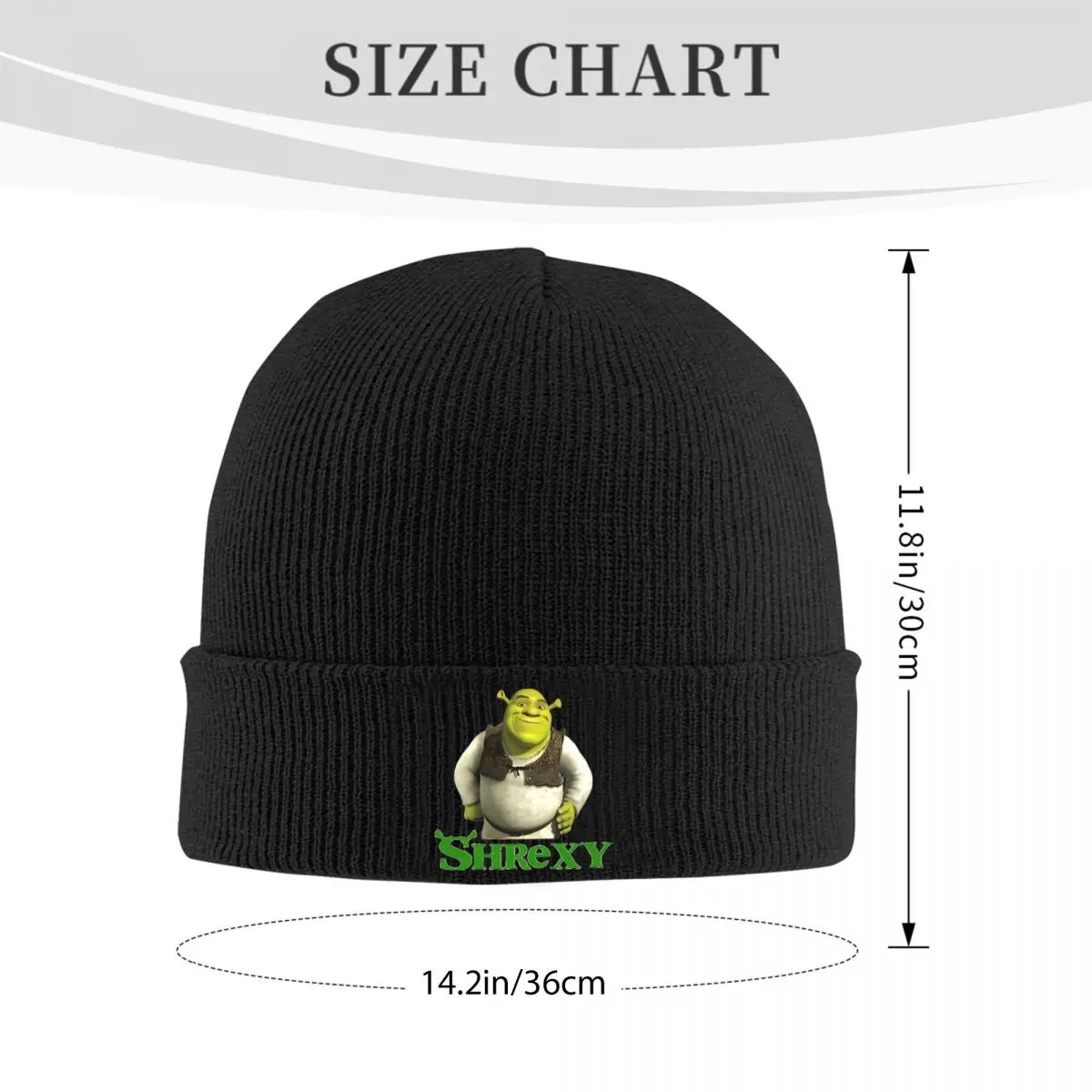 Shrexy Knitted Hat for Women Men Skullies Beanies Winter Hats Acrylic Ogre Funny Memes Shreks Warm Melon Cap