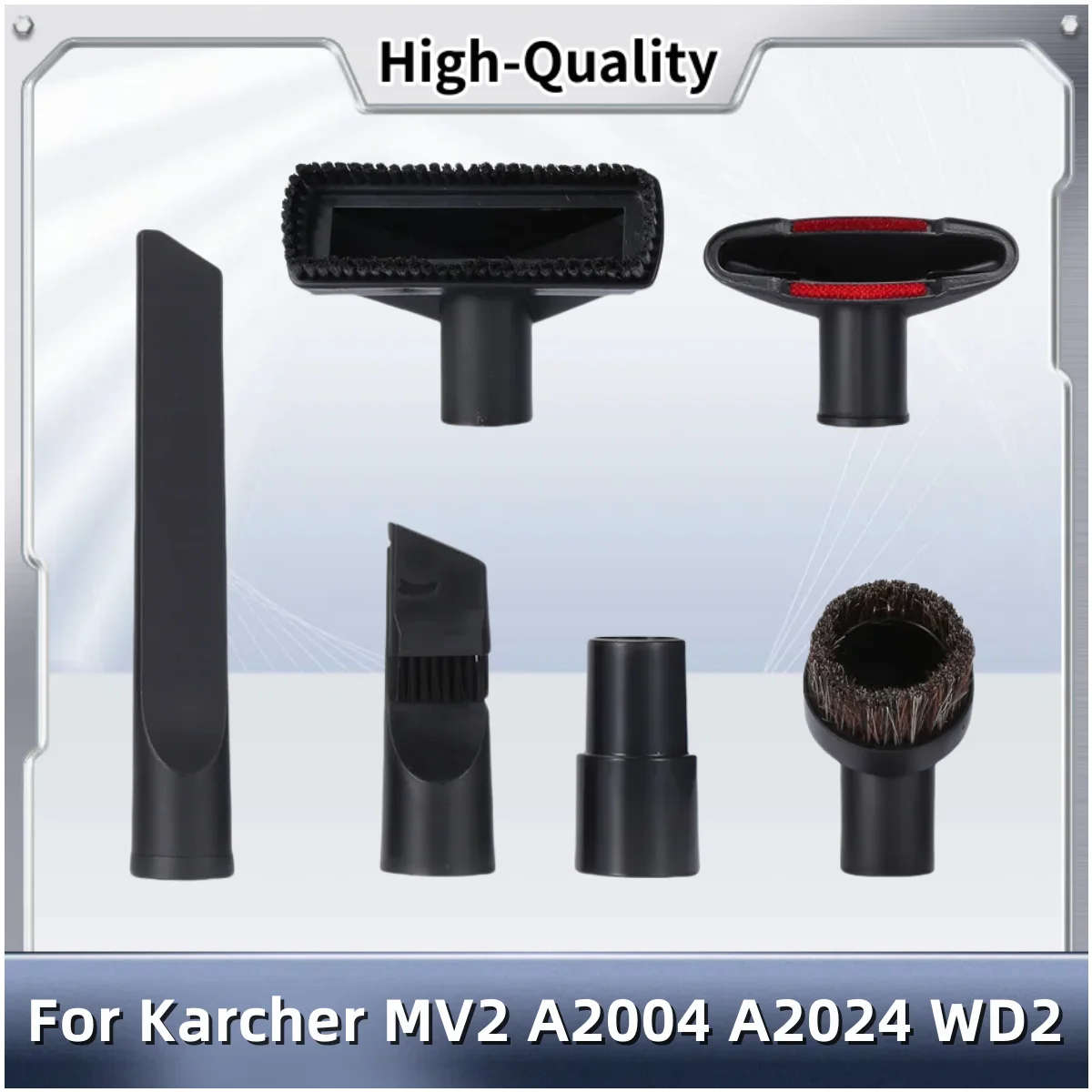 6pcs/set Dust Brush Kit for Karcher MV2 A2004 A2024 WD2 WD3 WD3P DS 5500 Vacuum Cleaner Accessories Brush Nozzle Tool Kit