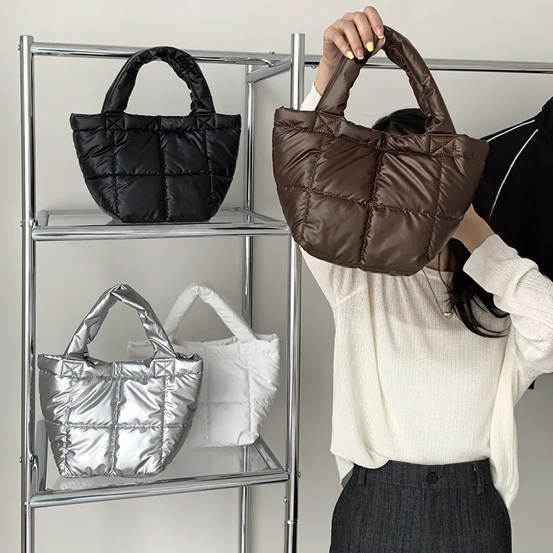 

Осенне-зимний корейский стиль, модный нишевый дизайн, пуховая сумка, легкая и простая женская высококачественная сумка, хлопковая куртка, сумка