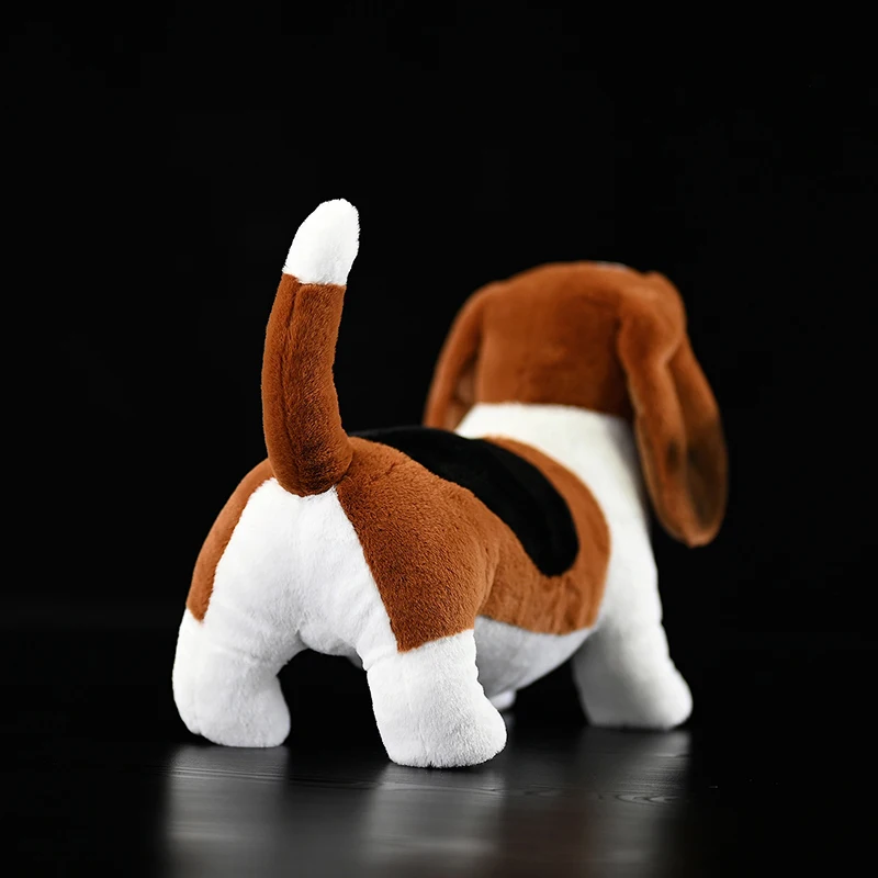 ตุ๊กตาบาสเซ็ตฮาวด์น่ารัก - ตุ๊กตาสัตว์จำลองแบบฝรั่งเศส นุ่มเหมือนจริง ของขวัญ
