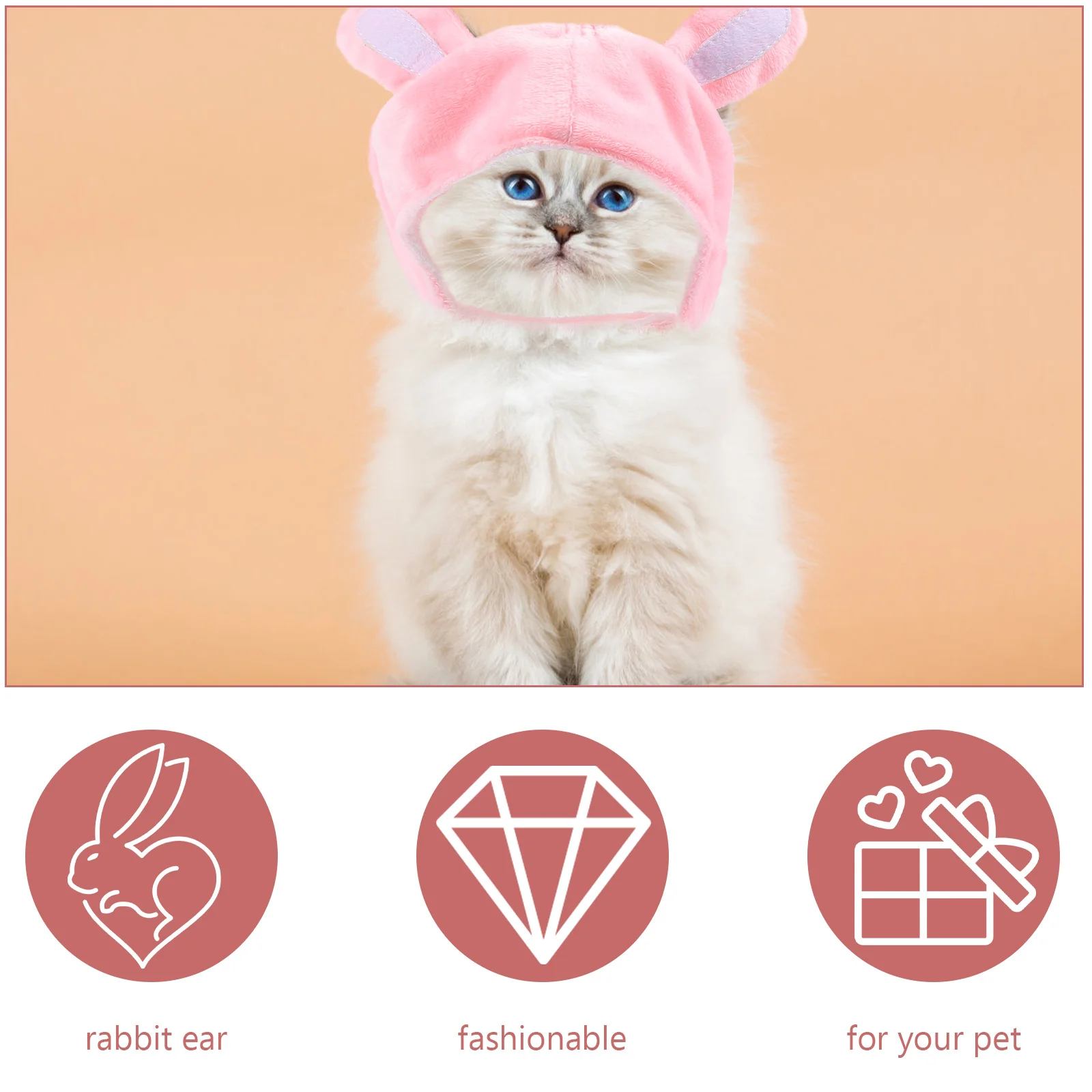 

Cute Pet Headgear Double-sided Fleece Cat Ear Warmer Dog Hat Kitten Accessories Sweet Outfit Bright Colors Chic Style Pet