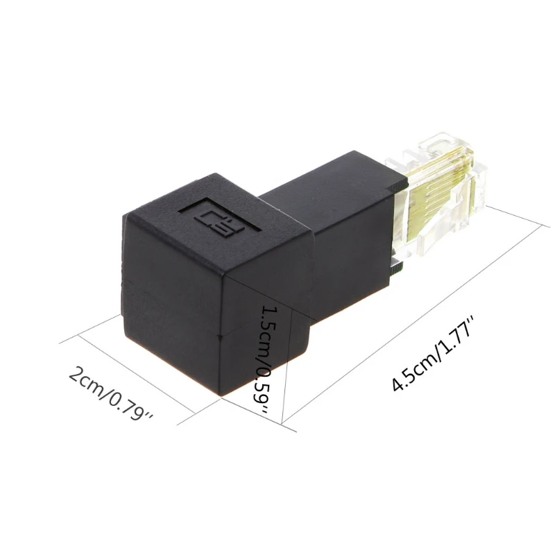 ADWE Multi-angle RJ45 for Cat 5e Male to Female Lan Ethernet Network Extension Adapter