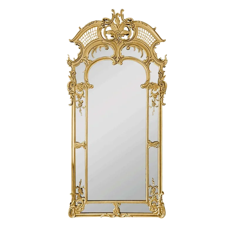 Large Modern Hall Floor Aesthetic House Living Room Mirrors Full Body Gothic Espejo Room Decoration Art Irregular Gold Mirror