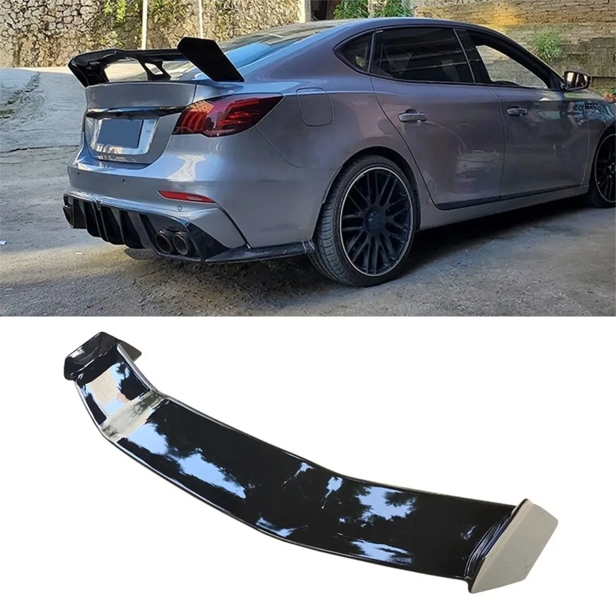 

For Sedan GT Car Rear Trunk Spoiler Wing Modification Part Rear Trunk Spoiler Wing Car Accessories Exterior Part
